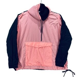 PINK Victoria's Secret Colorblock Anorak Windbreaker Jacket Black Pink Size M‎
